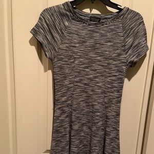 Fit and flare dress with flowy bottom